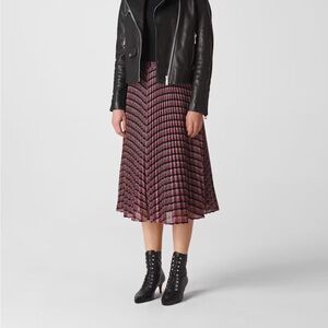 Whistles Multicolour Stripe Sparkle Pleated